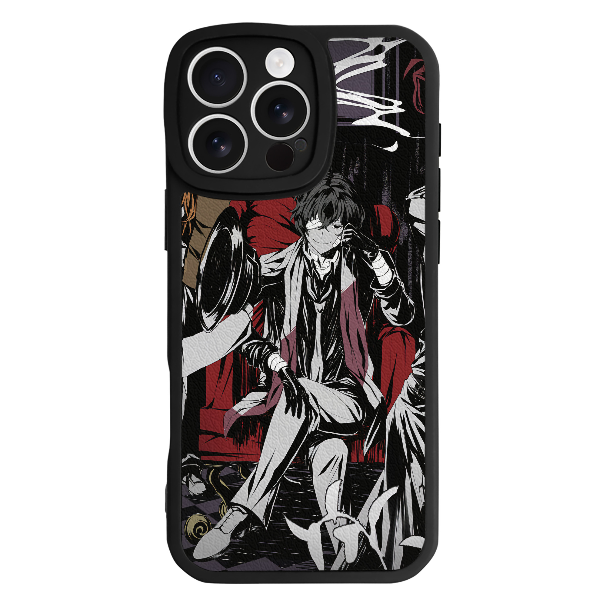 （画像用） 文豪ストレイドッグス Bungo Stray Dogs 【iPhone 16シリーズ対応】シリコンスマホケース（レザー調） 材質：シリコン